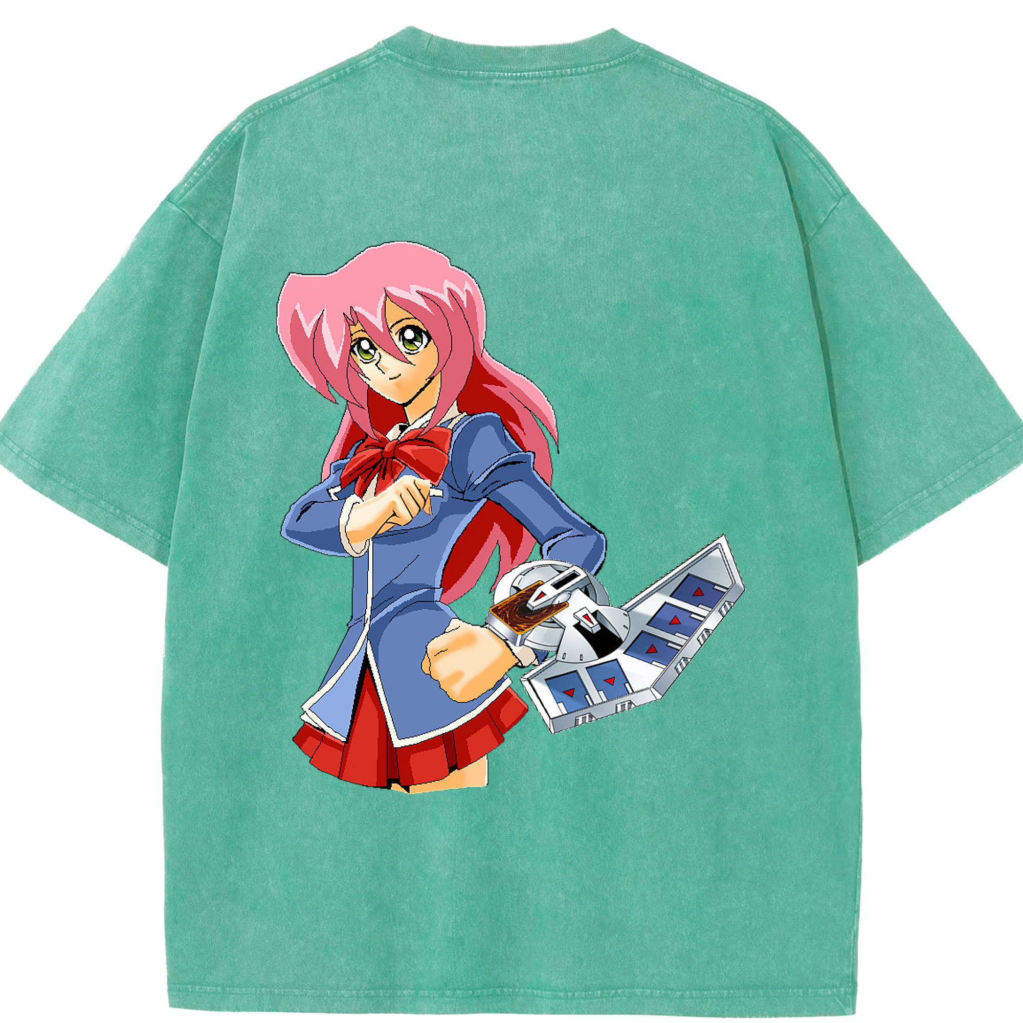 （画像用） 遊☆戯☆王 Yu-Gi-Oh! 綿100% ヴィンテージ風 半袖Tシャツ（背面プリント）
